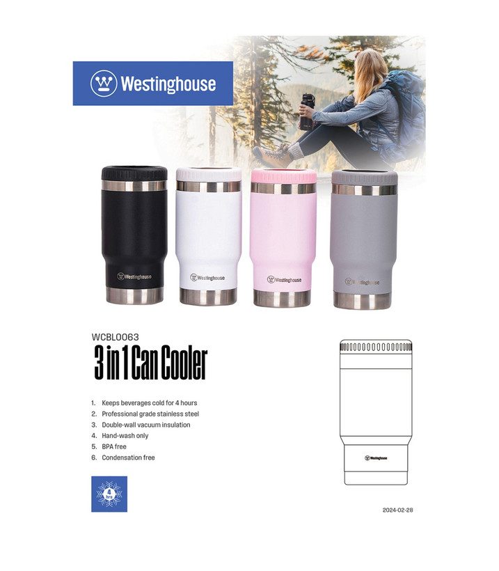 ماگ سفری وستینگهاوس مدل Westinghouse Can cooler گنجایش ۰.۴۵ لیتر